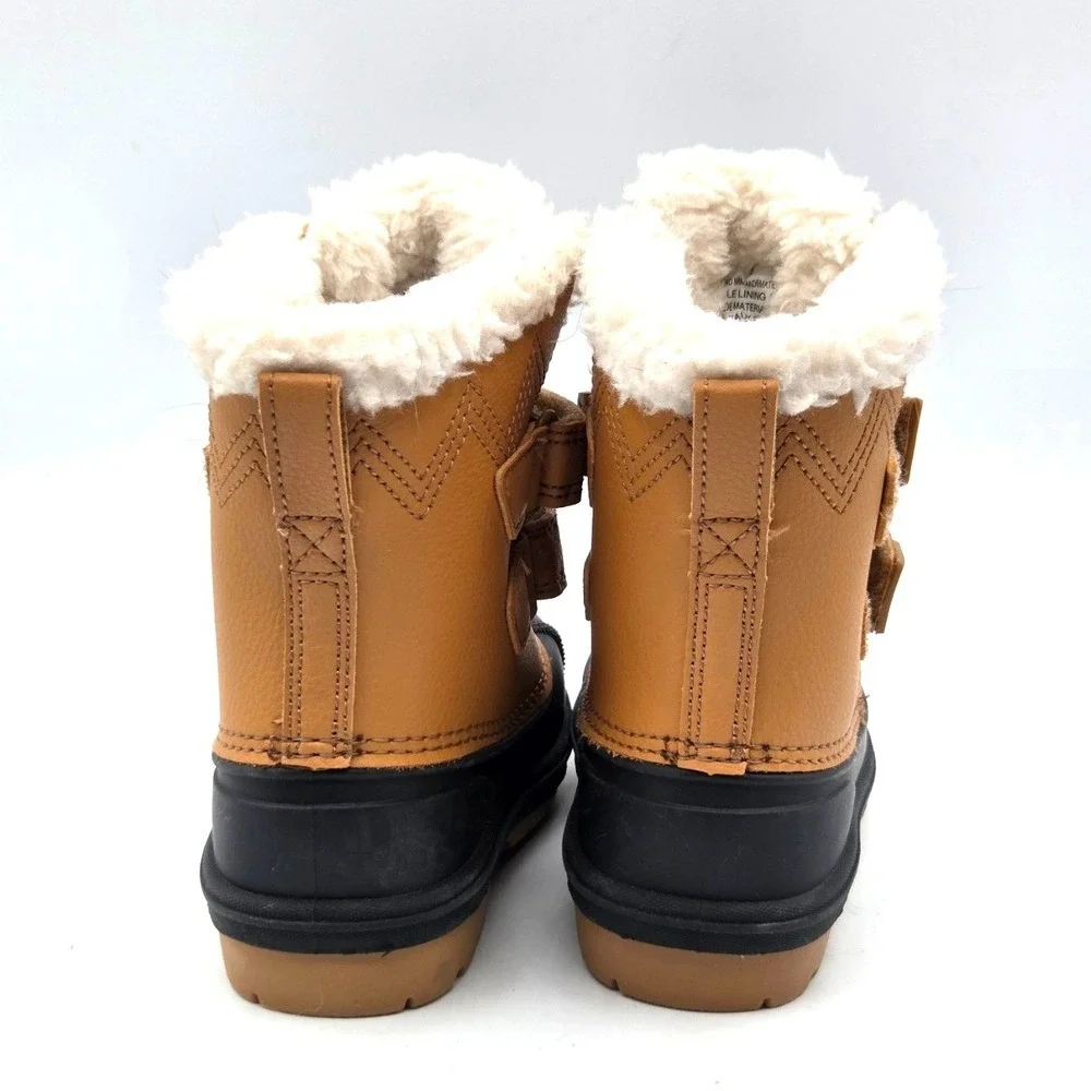 Cat & Jack Winter Boots Snow Boots Duck Boots Fur‎ Lining Boys Toddler  Size 6